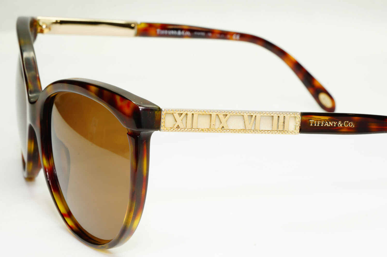 Tiffany & Co 2014 Sunglasses Roman Numerals Brown TF 4097 Atlas 8002/3B 310323
