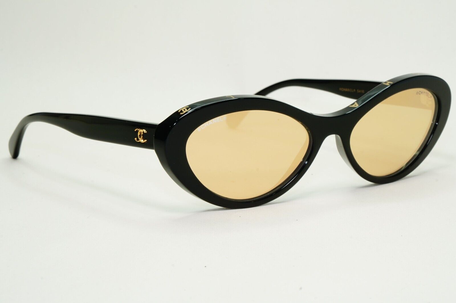 Chanel Sunglasses Letters Black Glossy Gold Mirror 5416 c.622/T6 57mm