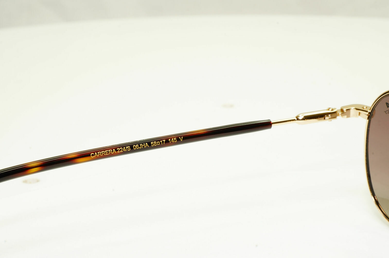 Carrera Gold Sunglasses Pilot Brown Gradient Fade Mens Metal 224 06JHA 58mm