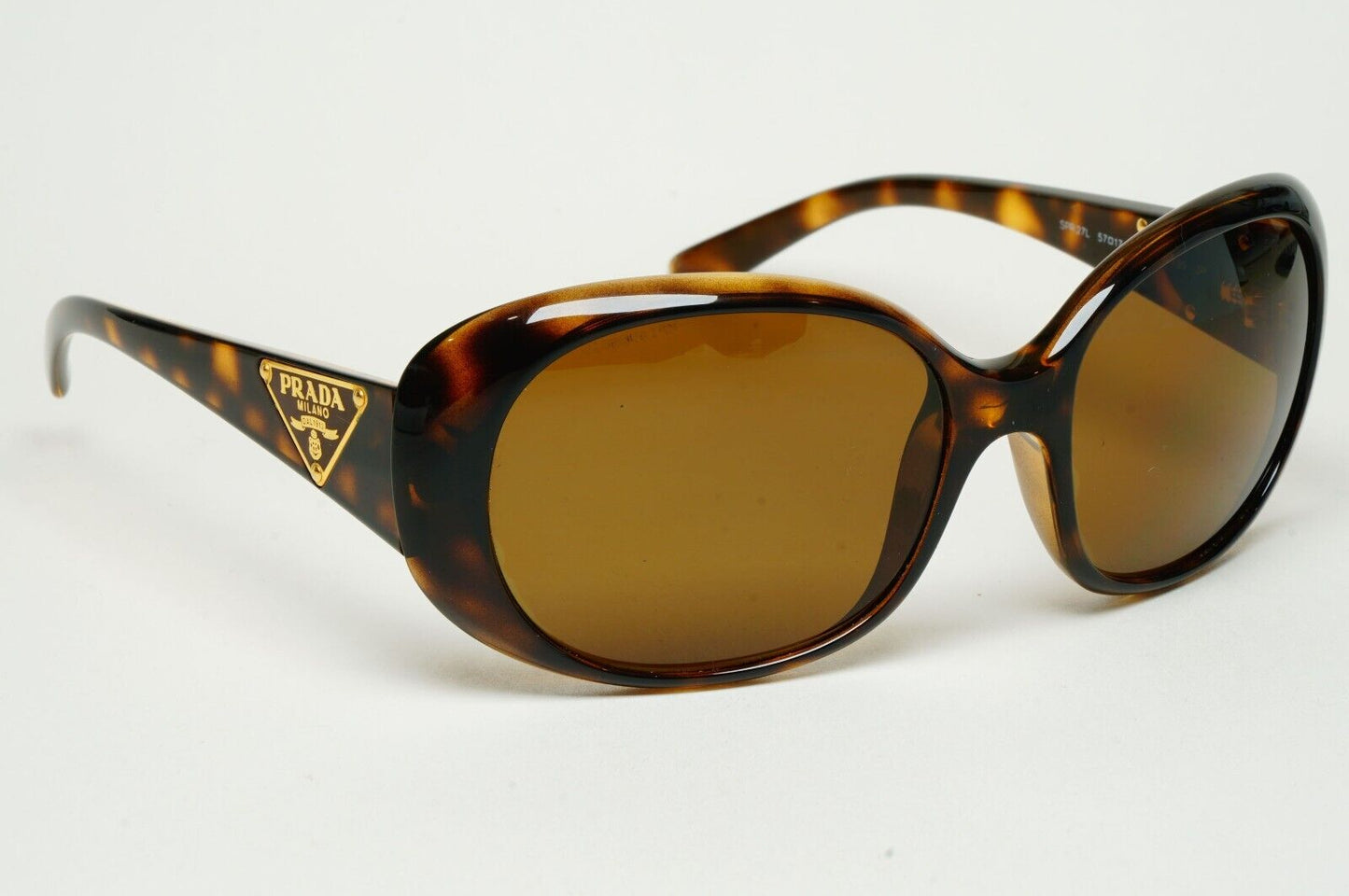 Prada Sunglasses 2010 Triangle Polarised Vintage Brown SPR 27L 2AU-5Y1 220125