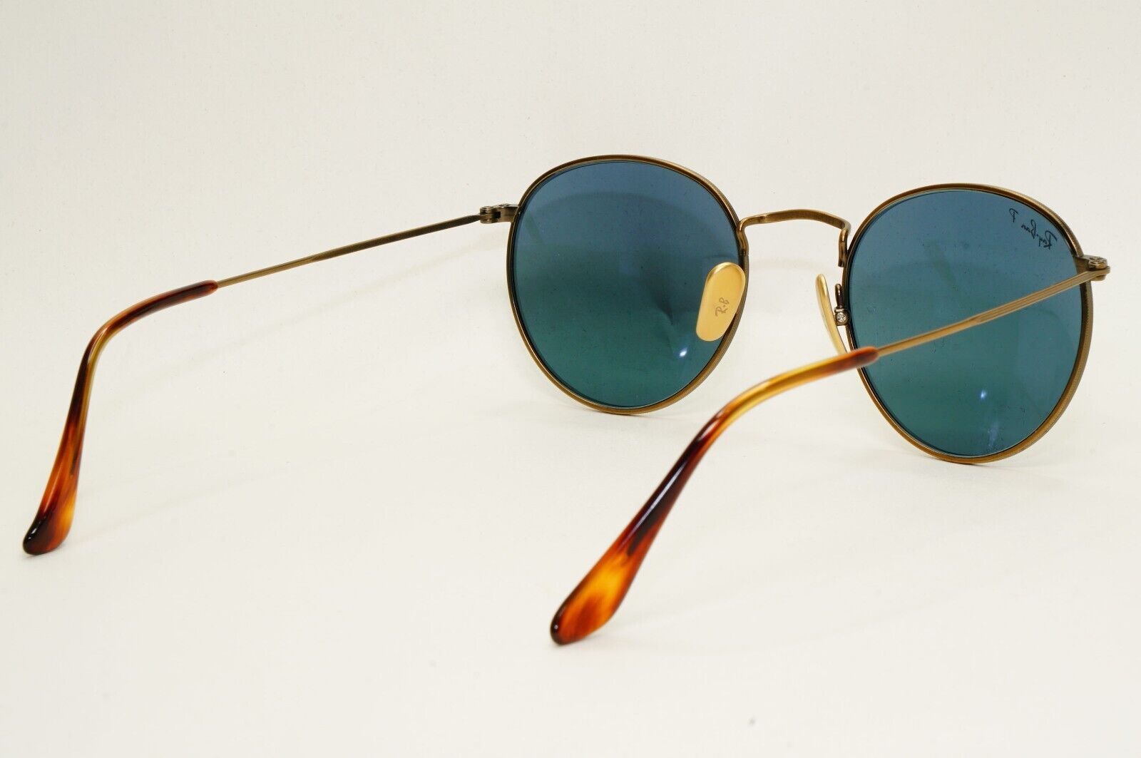 Ray-Ban Sunglasses Round Titanium Polarised Bronze Blue RB 8247 9207/T0 50mm