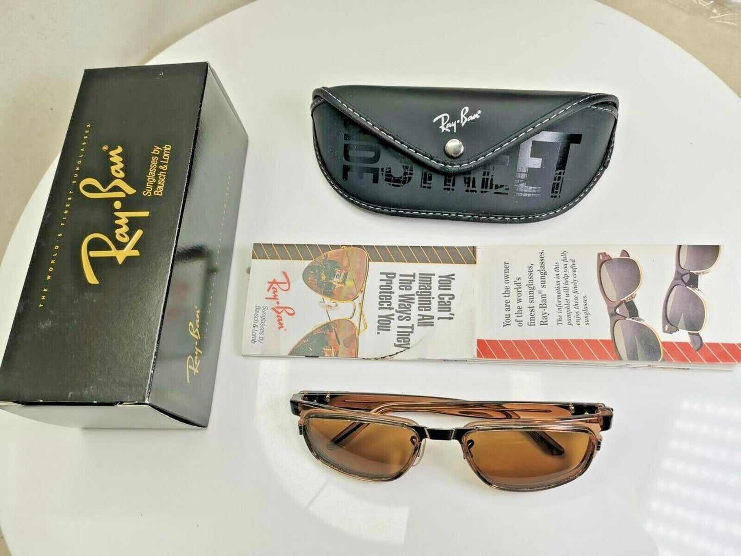 Authentic Ray-Ban Bausch Lomb Vintage 1995 Sunglasses Spinal Tap Brown W2665