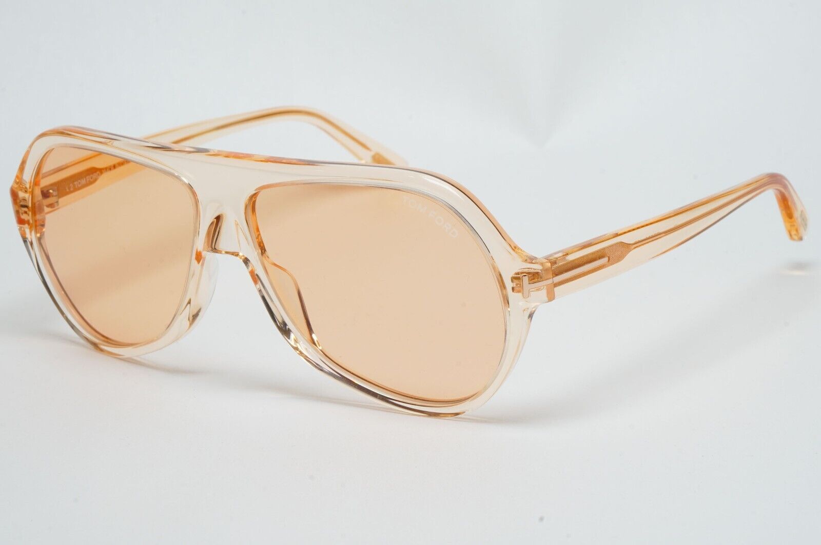 Tom Ford Sunglasses Thomas Transparent Brown Yellow Square FT0732 TF 732 45E