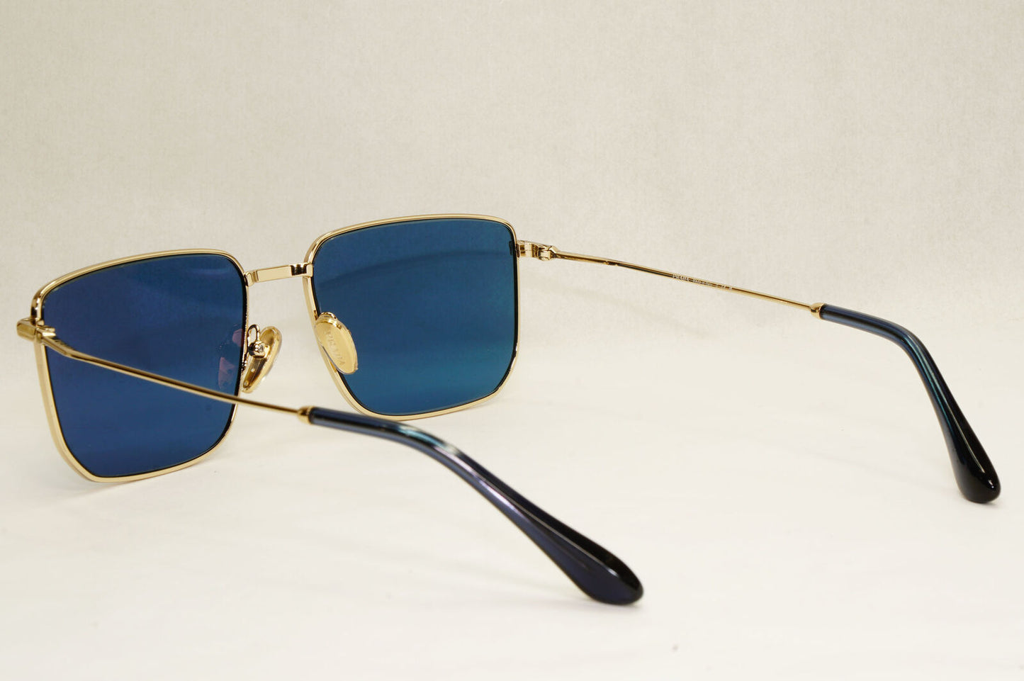 Prada Sunglasses Blue Gold Square Pilot Metal Navigator PR52YS SPR 52Y 02W-04P