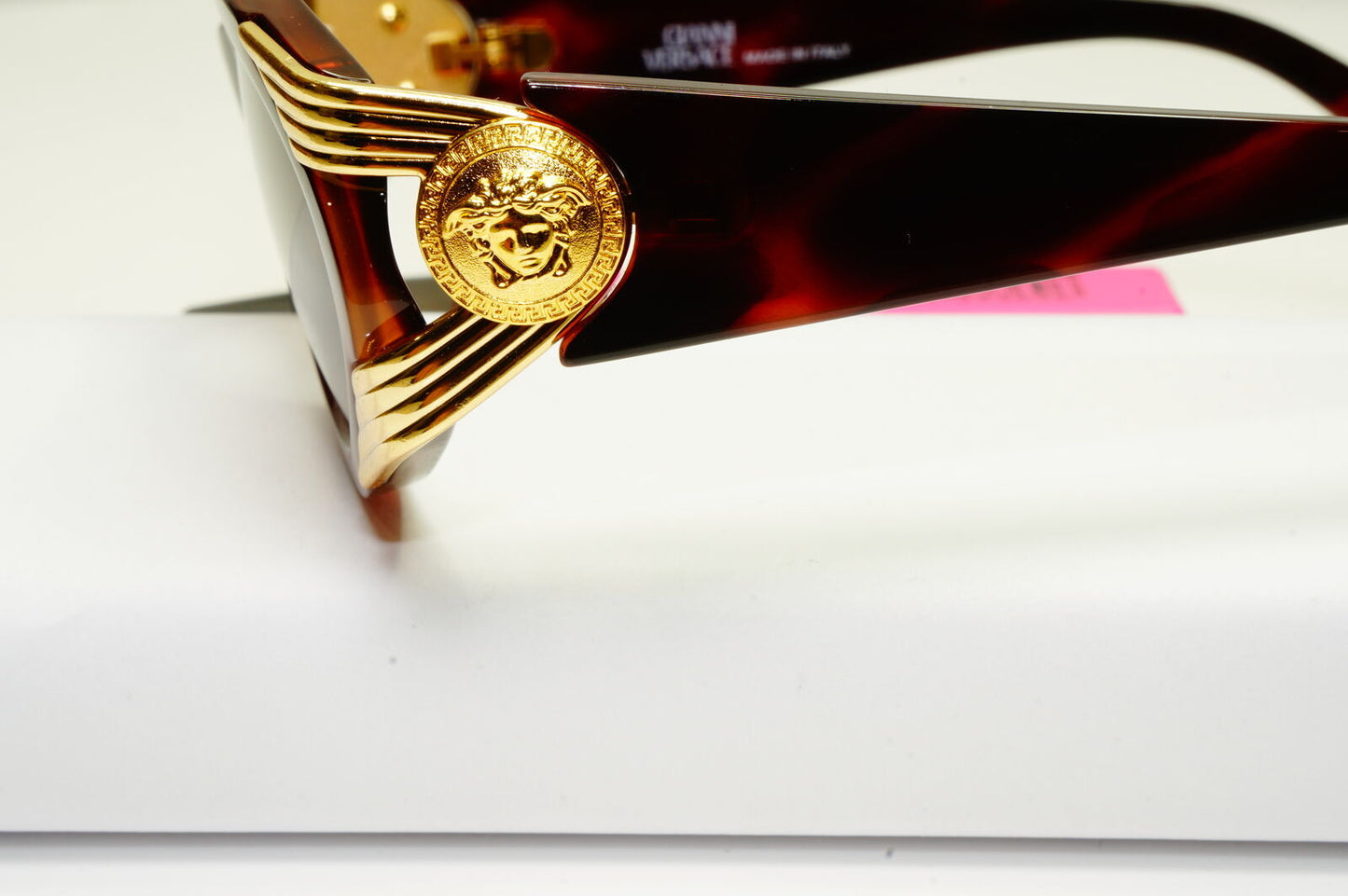 Gianni Versace 1996 Mens Vintage Brown Gold Medusa Sunglasses MOD 423 COL 900