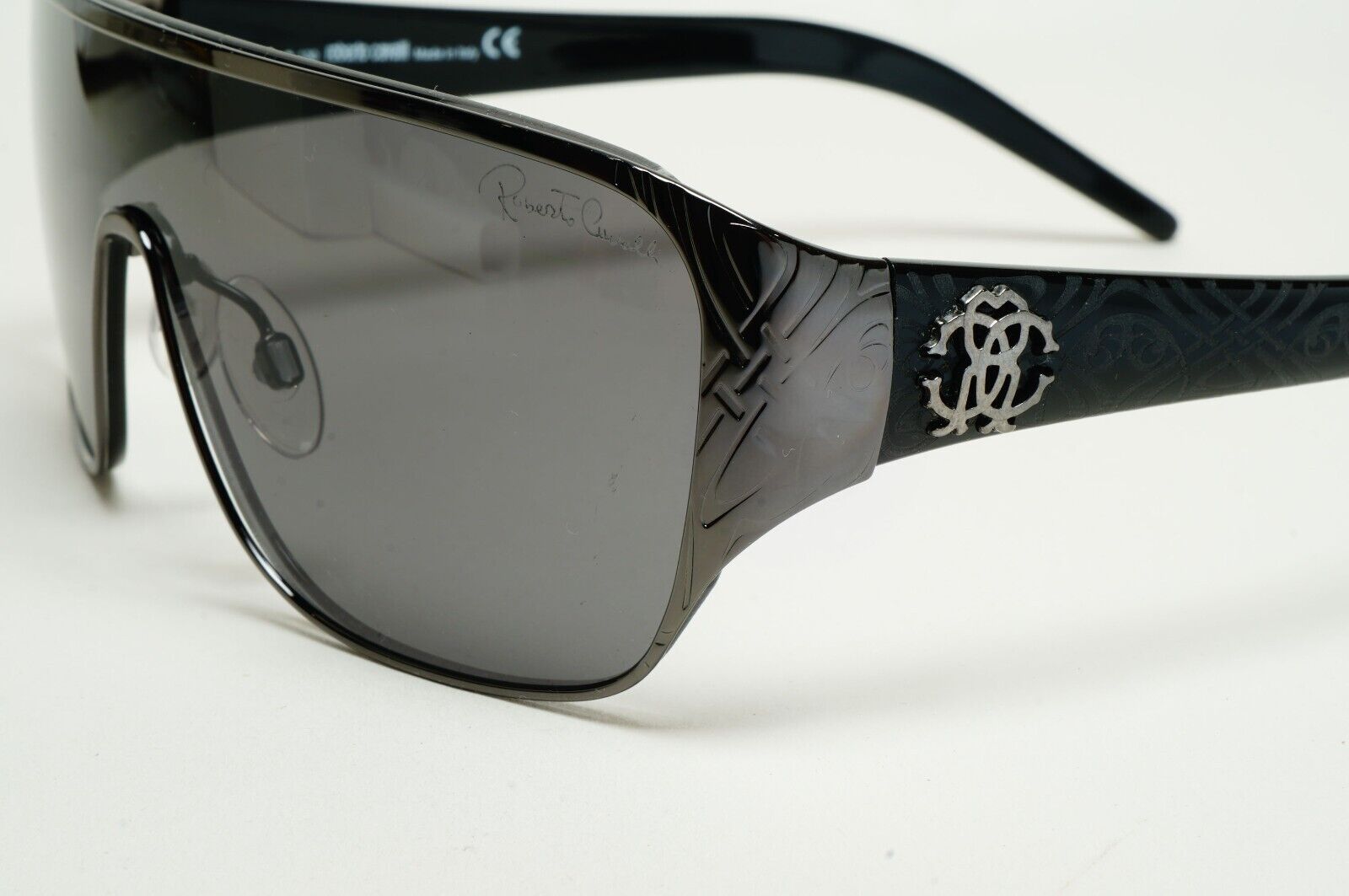 Roberto Cavalli Sunglasses 2006 Vintage Black Grey Shield Icario 394S 731 211124