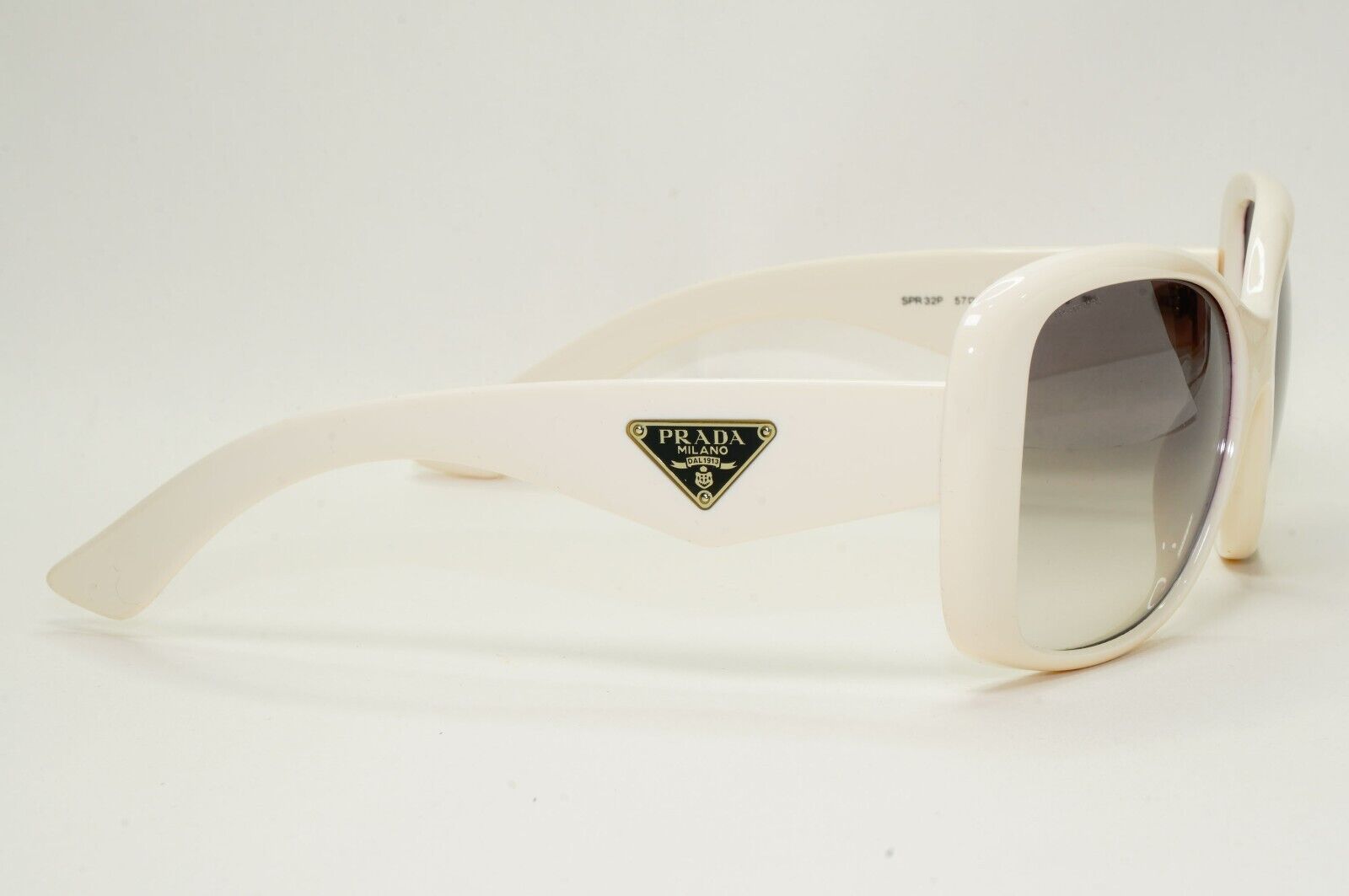 Prada Sunglasses 2013 White Triangle Logo Square Grey PR32PS SPR 32P 7S3-0A7