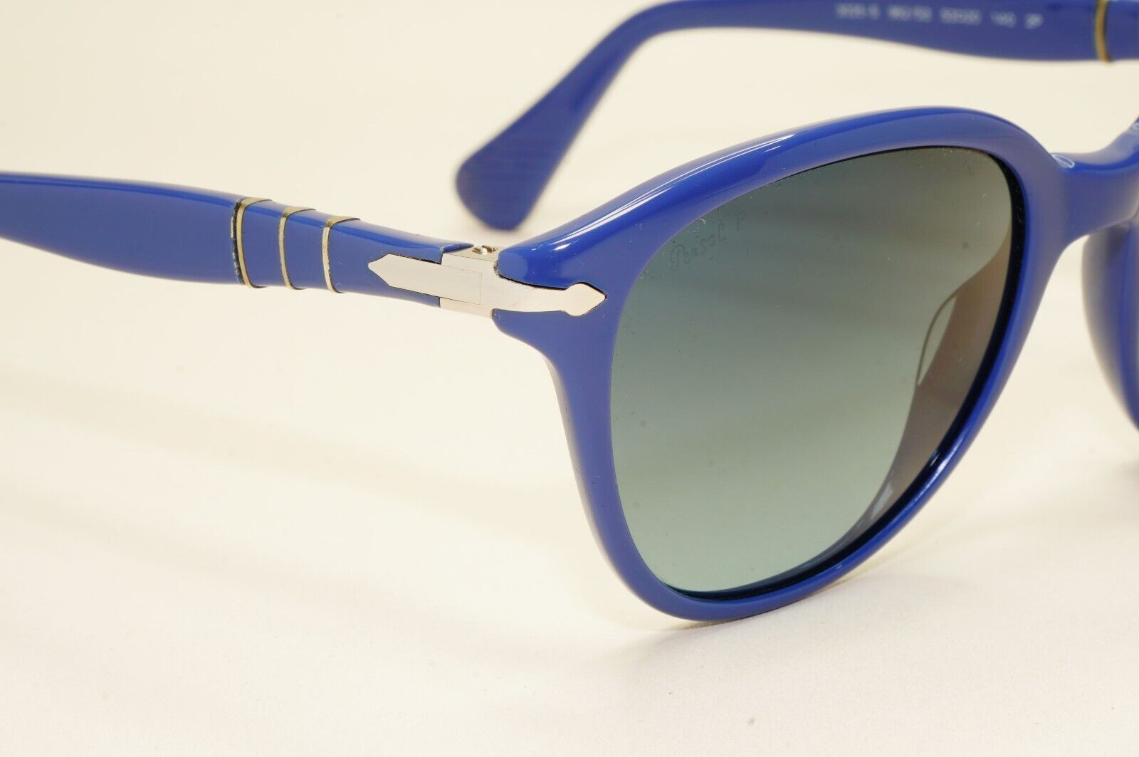 Persol Sunglasses 2012 Capri Blue Polarised Gradient Silver 3025-S 962/S3 53mm