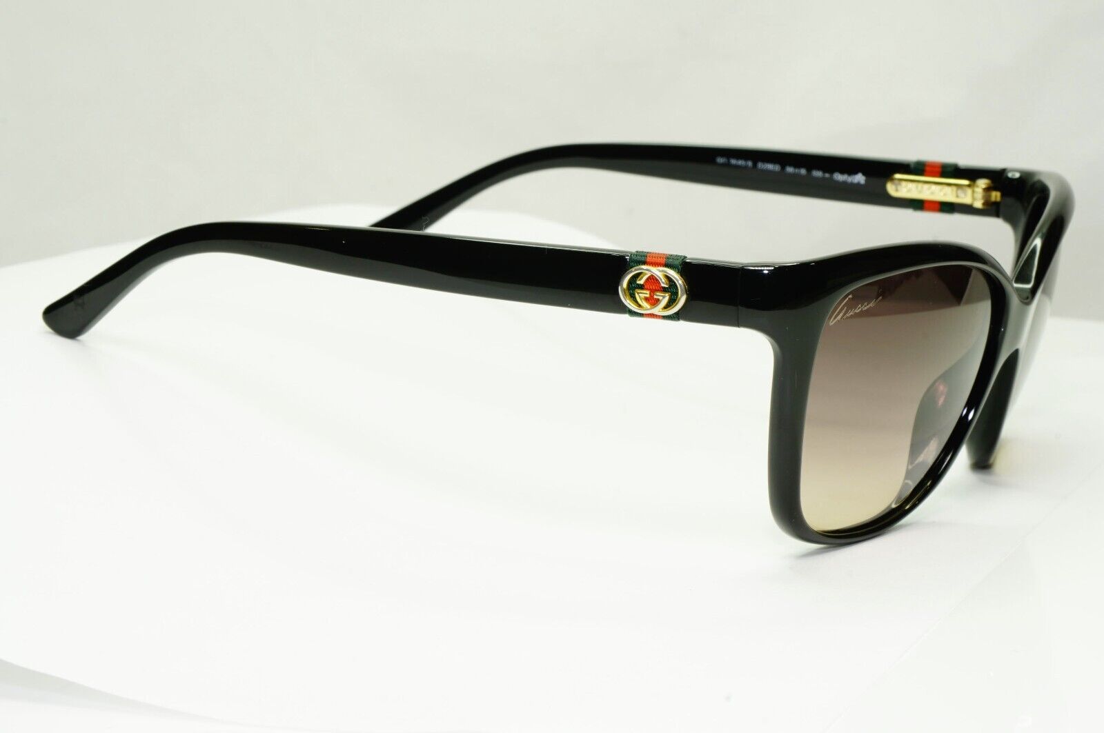 Gucci 2012 Ribbon Sunglasses Square Black Brown Gradient GG 3645/S D28ED 301024