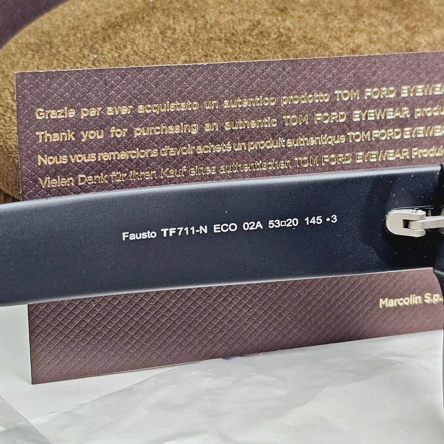 Tom Ford Sunglasses Fausto Black Square Grey Heavy Thick TF 711-N FT0711-N 02A