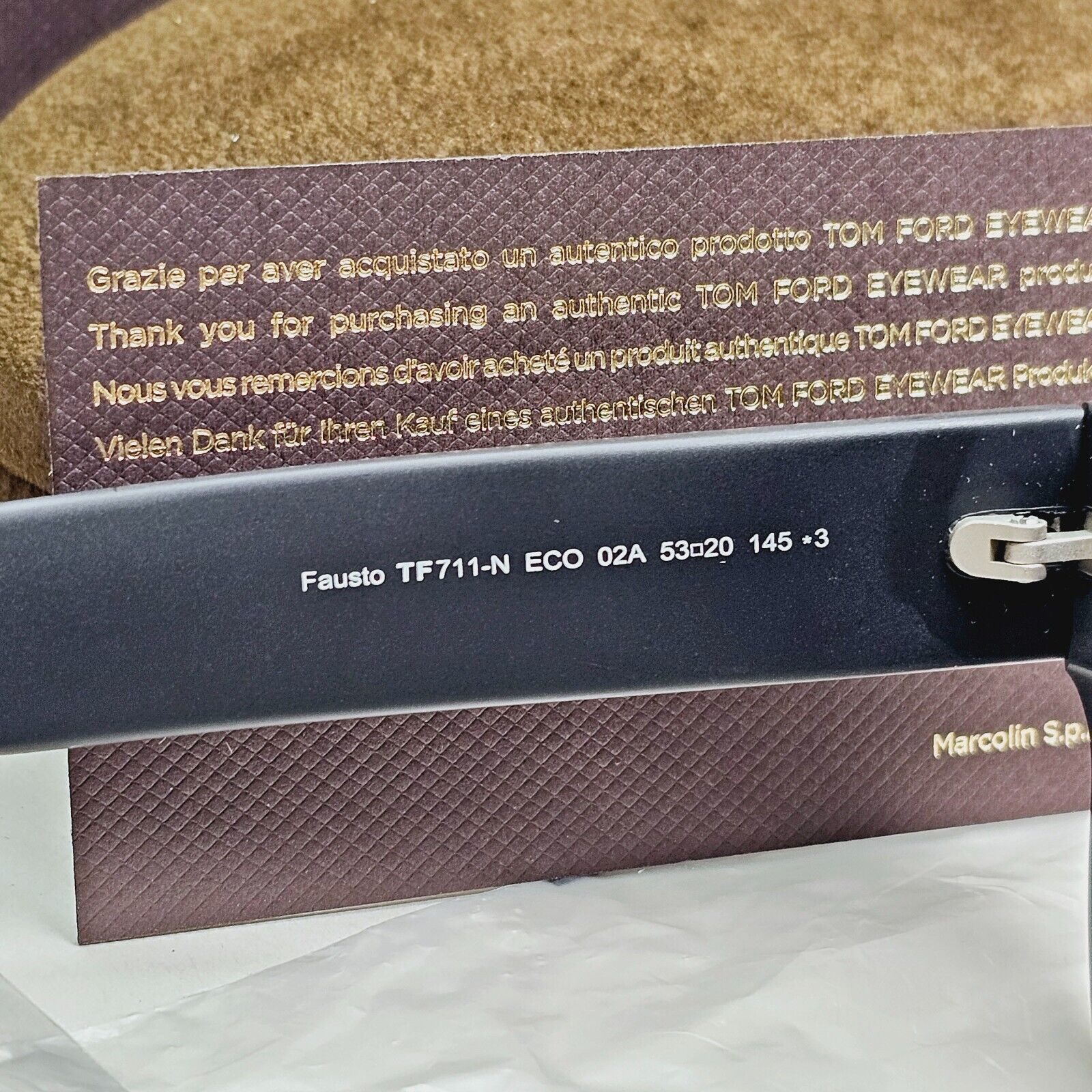 Tom Ford Sunglasses Fausto Black Square Grey Heavy Thick TF 711-N FT0711-N 02A