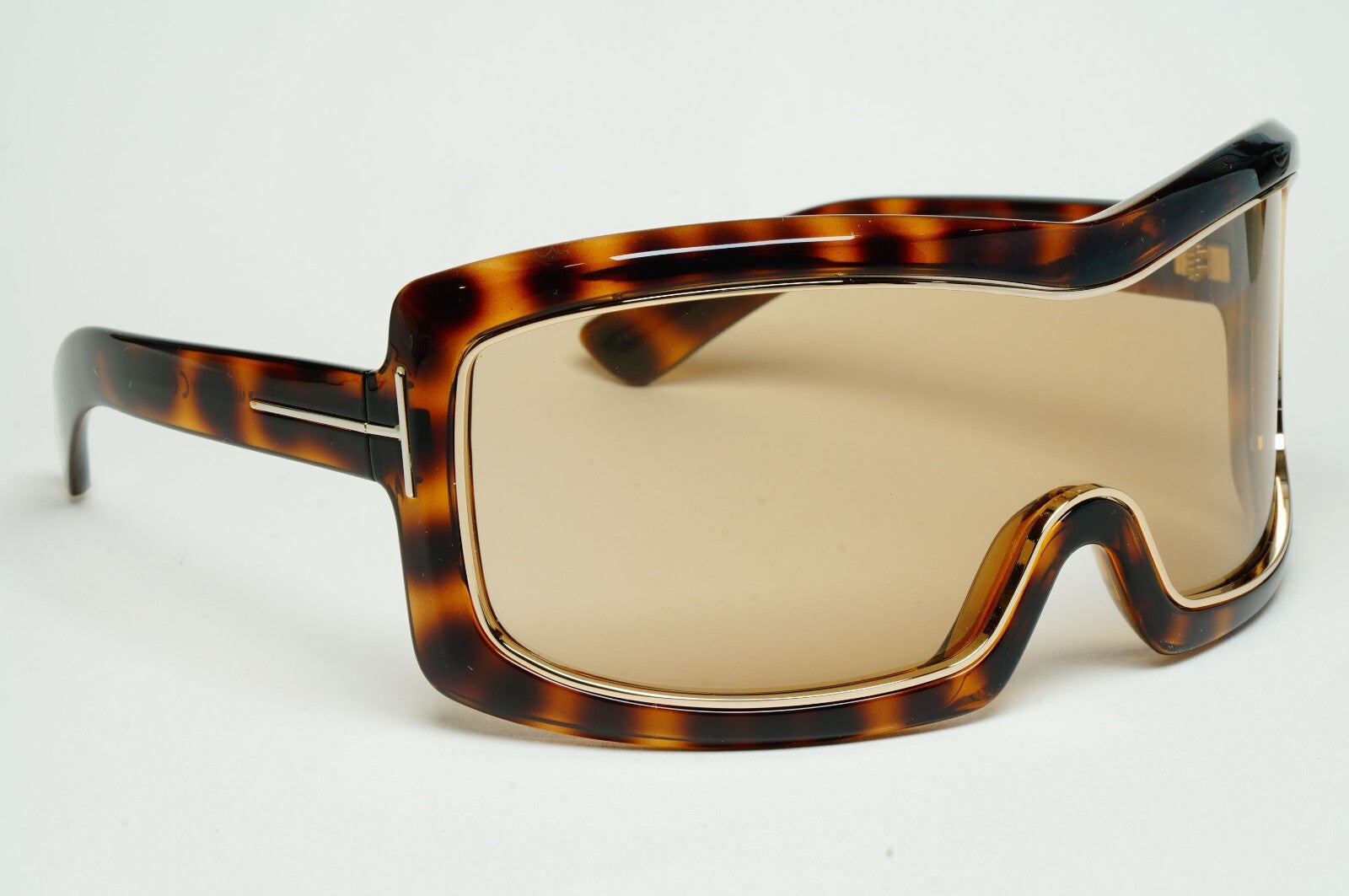 Tom Ford Sunglasses Olga Sunglasses Shield Ski Large Brown Tortoise TF 305 52J