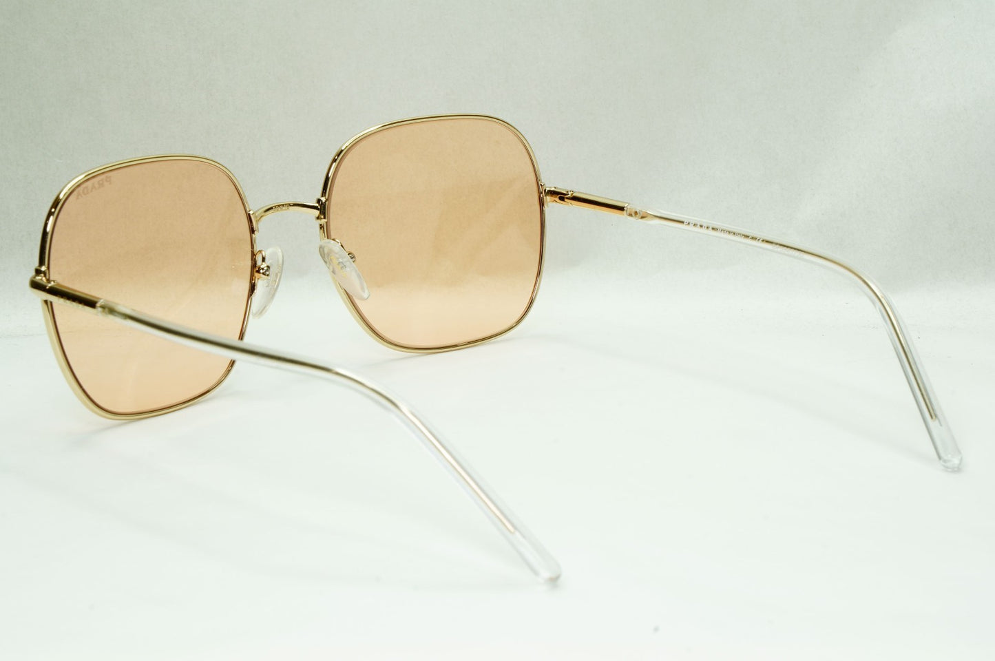 Prada Sunglasses Photochromic Gold Yellow Orange Square PR67XS SPR 67X ZVN-09D