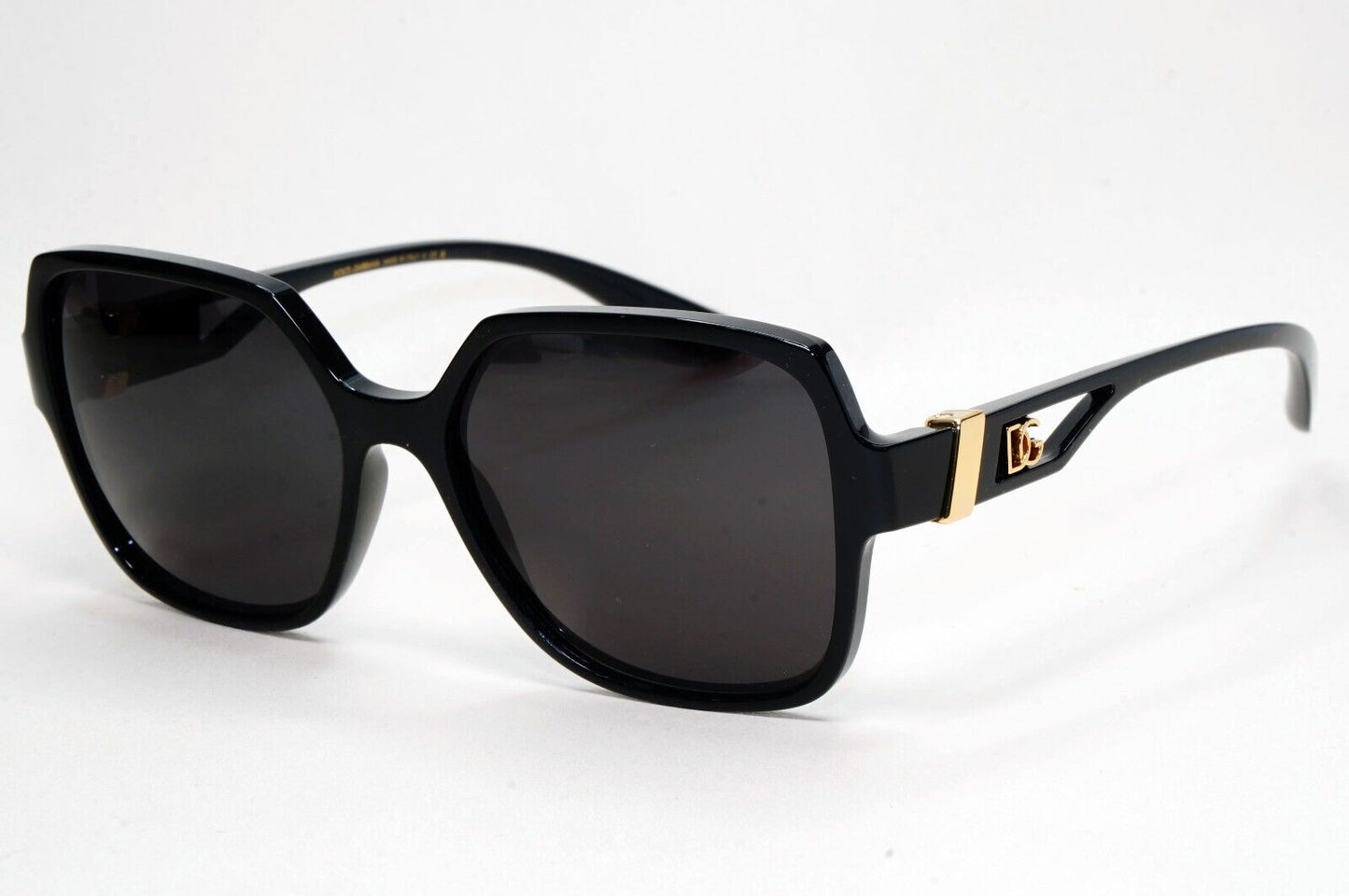 Dolce & Gabbana Black Gold Square Glossy Womens Sunglasses DG 5065 501 55mm