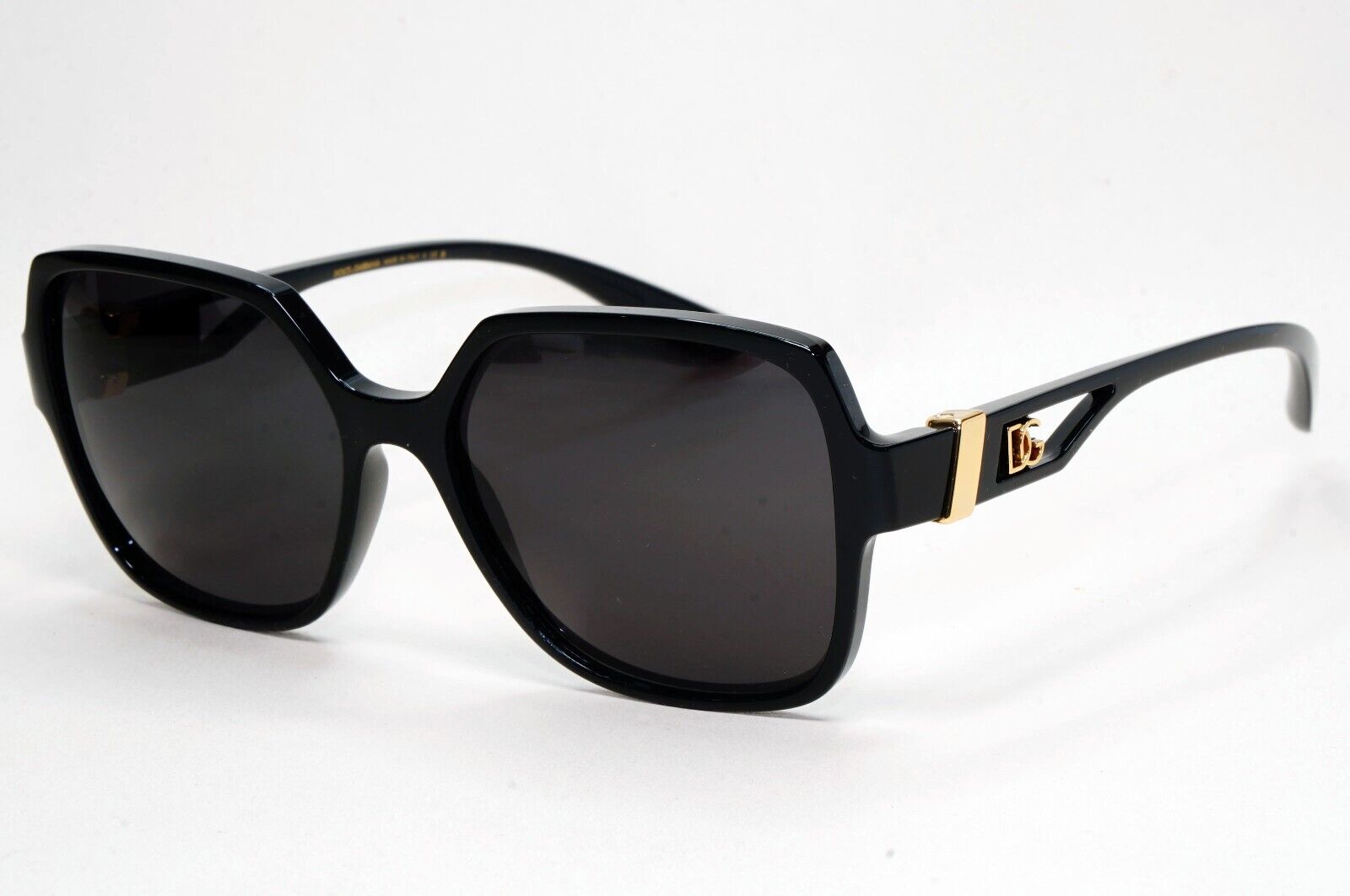 Dolce & Gabbana Black Gold Square Glossy Womens Sunglasses DG 5065 501 55mm