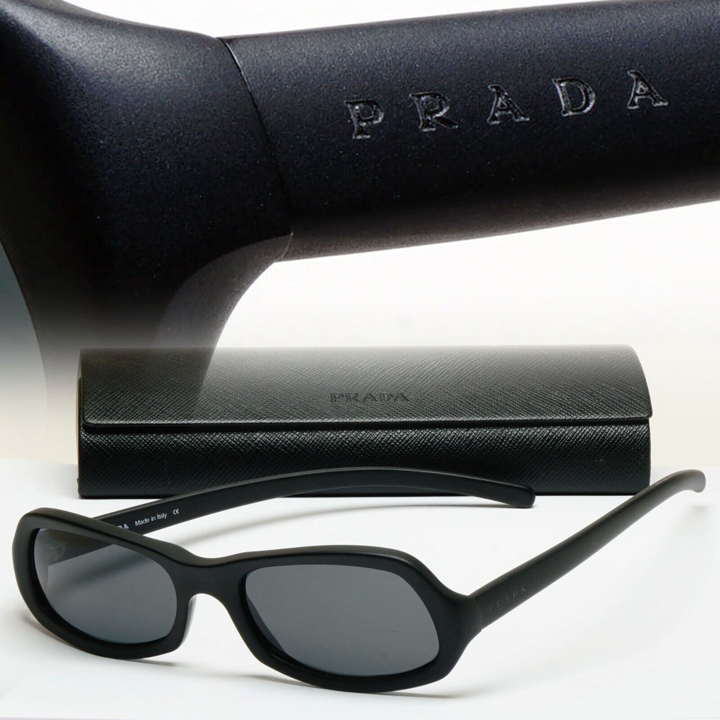 Prada Sunglasses 1999 Vintage 1st Collection Black PR02AS SPR 02A 1AA-1A1 110225