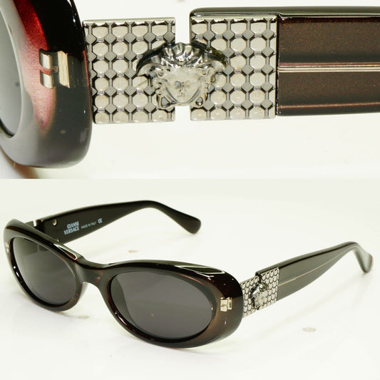 Gianni Versace 1996 Womens Vintage Medusa Sunglasses Brown MOD 248/M COL 348