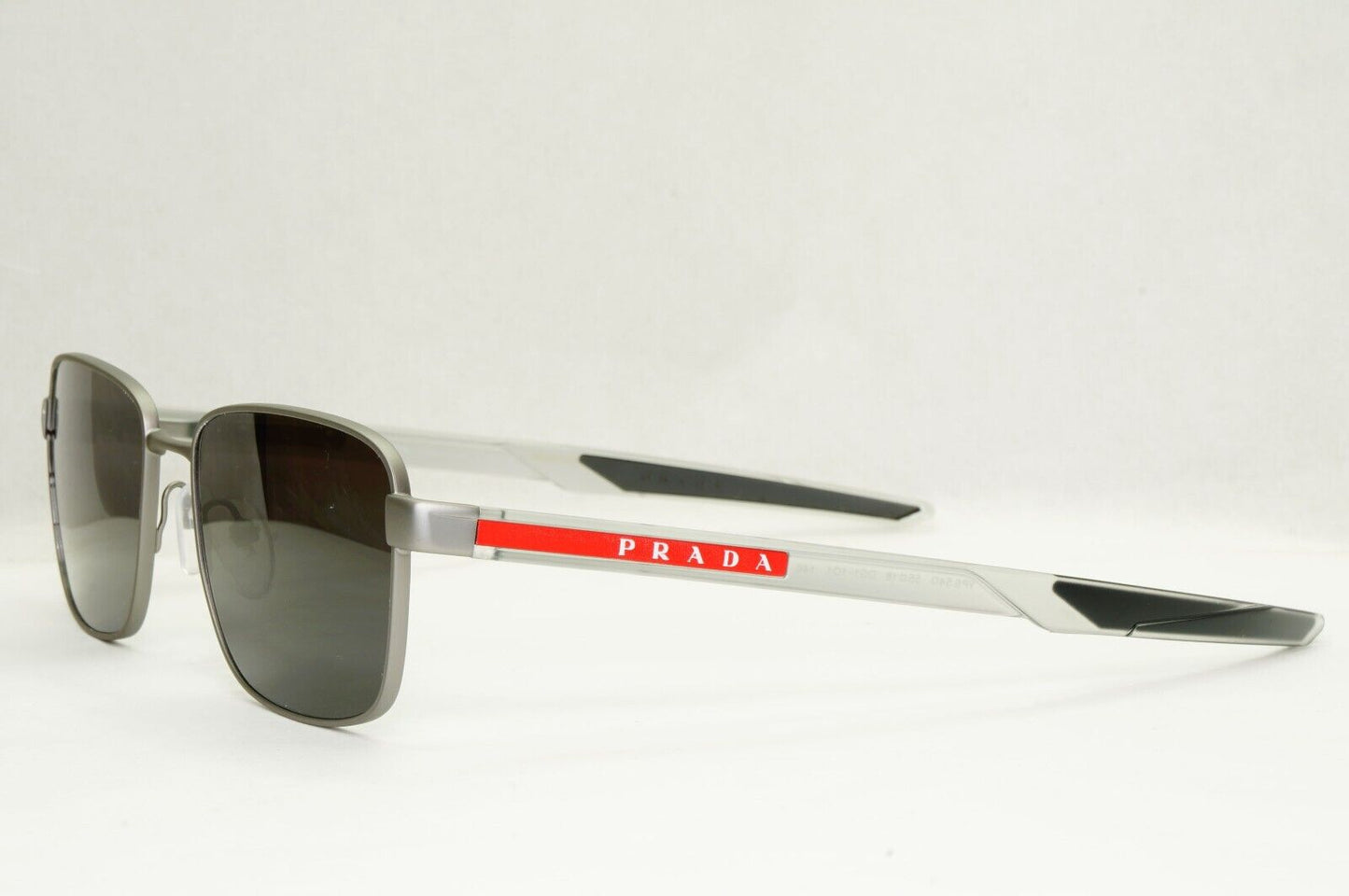 Prada Sunglasses Grey Black Red Stripe Mens PS54OV VPS 54O DG1-1O1 55mm