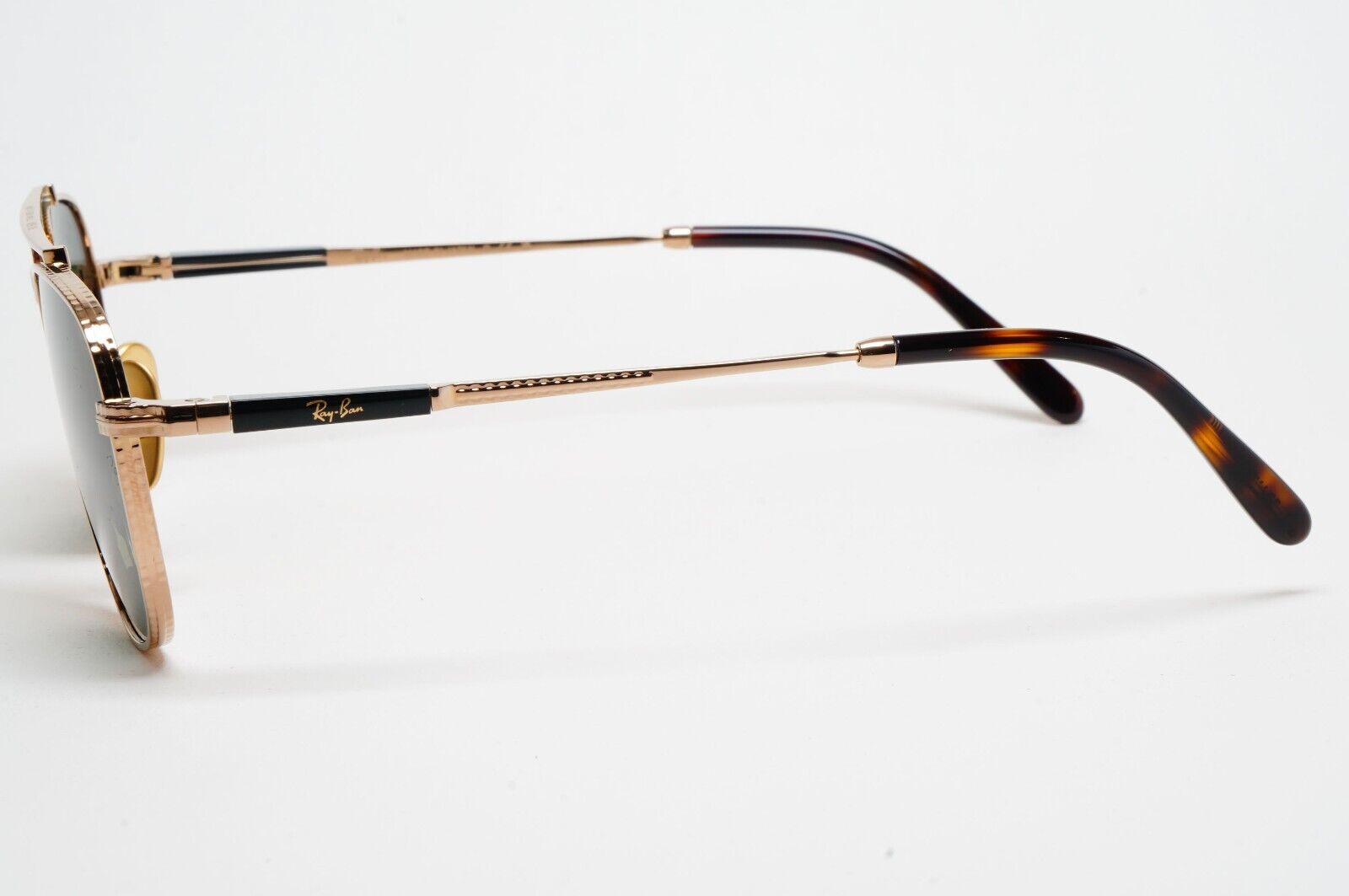 Ray-Ban Sunglasses Frank II Titanium Gold Green Square RB 8258 3138/52 51mm