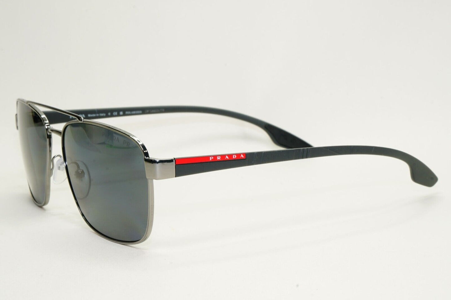 Prada Sunglasses Polarised Gunmetal Black Grey Navigator PR51US SPR 51U 5AV-5Z1