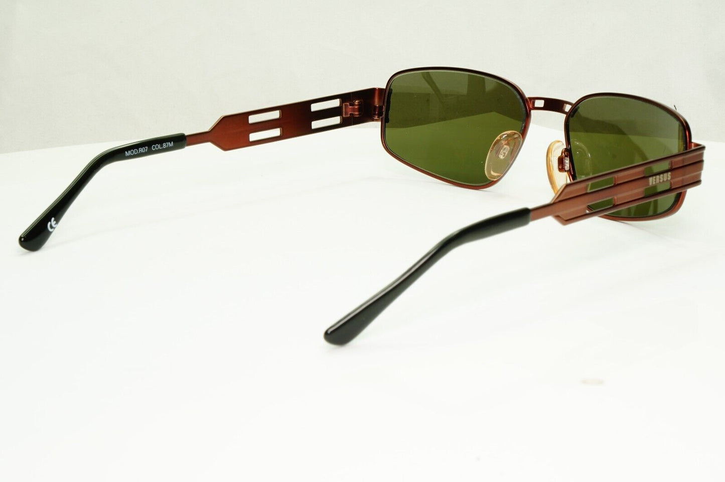 Versus Gianni Versace 1997 Sunglasses Vintage Brown Copper Green MOD R07 COL 87M