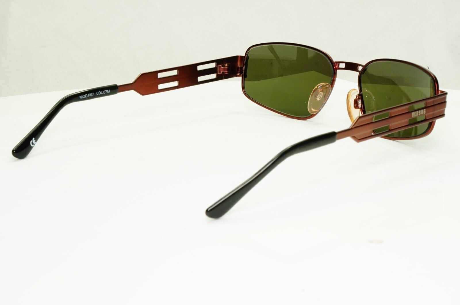 Versus Gianni Versace 1997 Sunglasses Vintage Brown Copper Green MOD R07 COL 87M