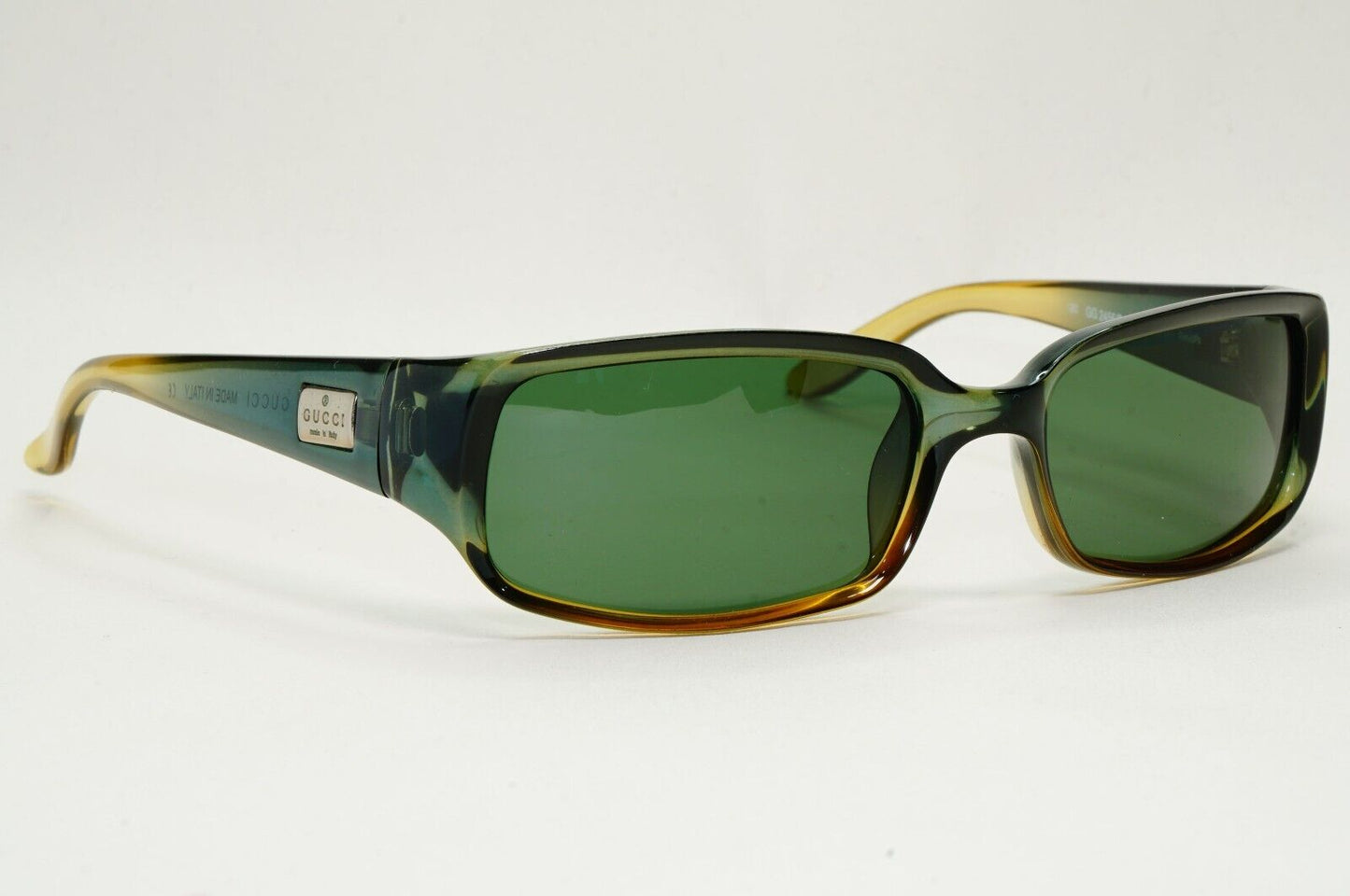 Gucci Sunglasses 1999 Vintage Green Transparent Rectangle GG 2455/S G9H 141024