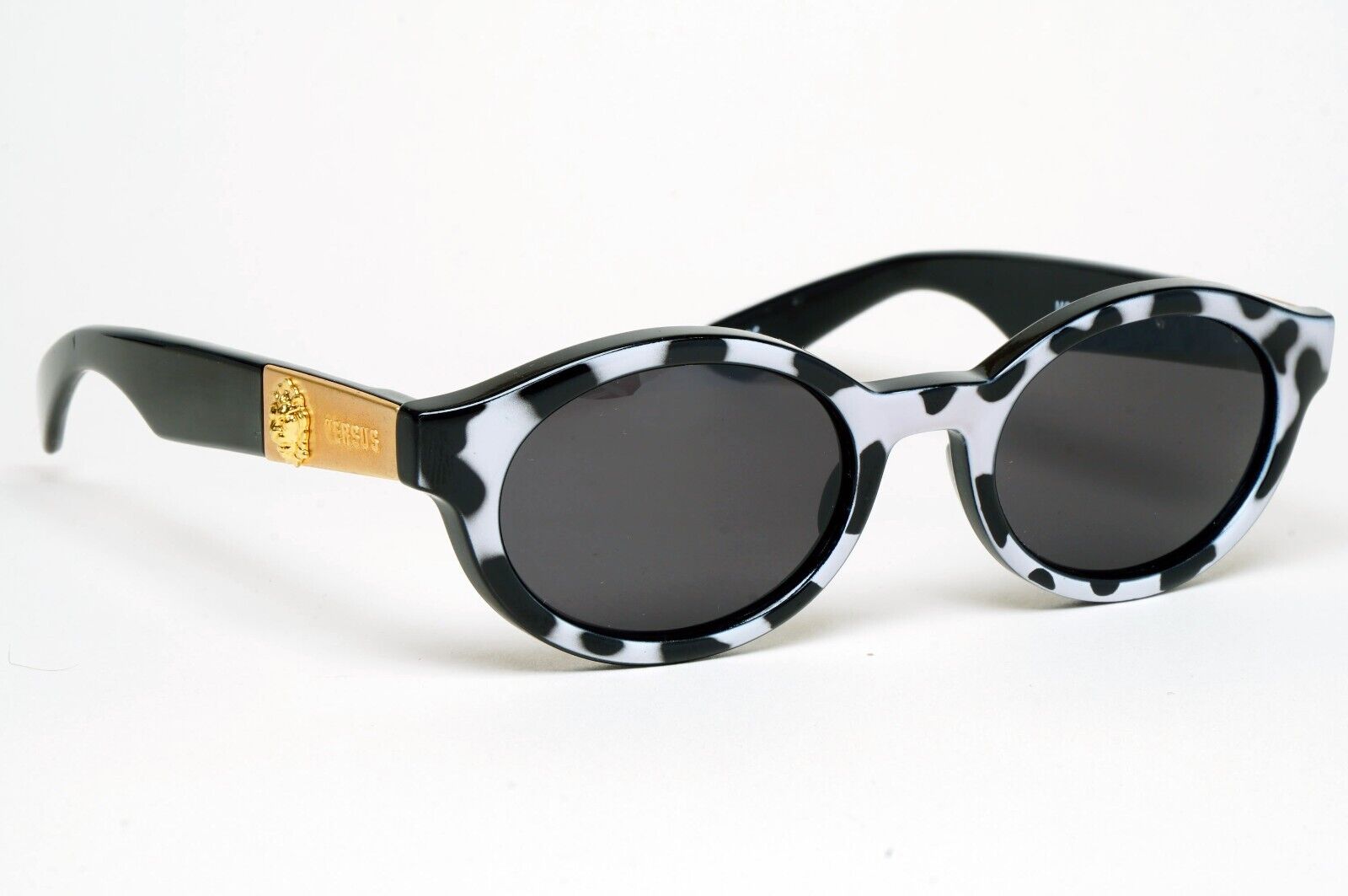 Versus Sunglasses 1996 by Gianni Versace Vintage Gold Lion Black MOD E09 COL 237