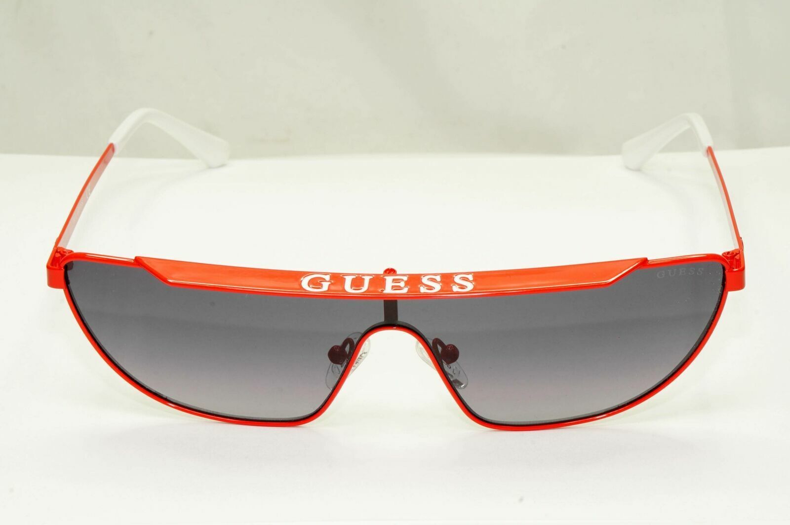 Guess Sunglasses Punk Visor Mens Womens Shield Red Black  GU 7677 66B Blogger