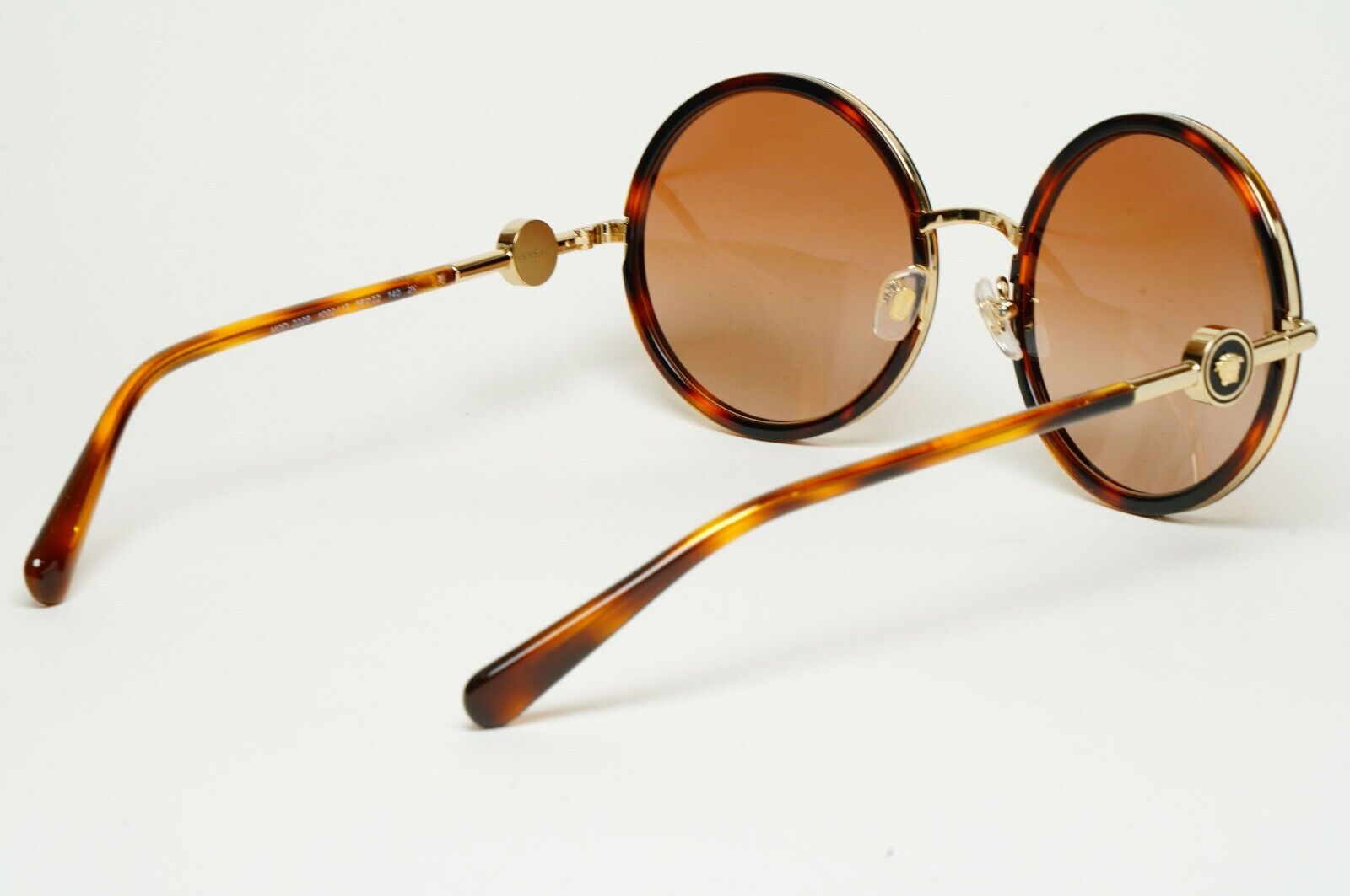 Versace Sunglasses Round Brown Gold Medusa Tortoise MOD VE 2229 1002/13 56mm