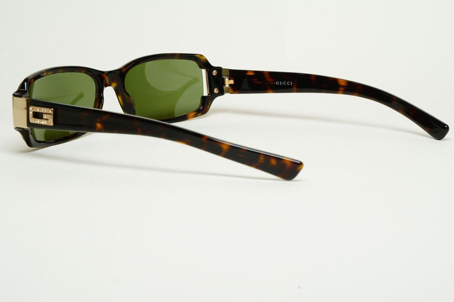 Gucci Sunglasses 1998 Vintage Brown Rectangle Small GG 2548/STRASS 086 180125