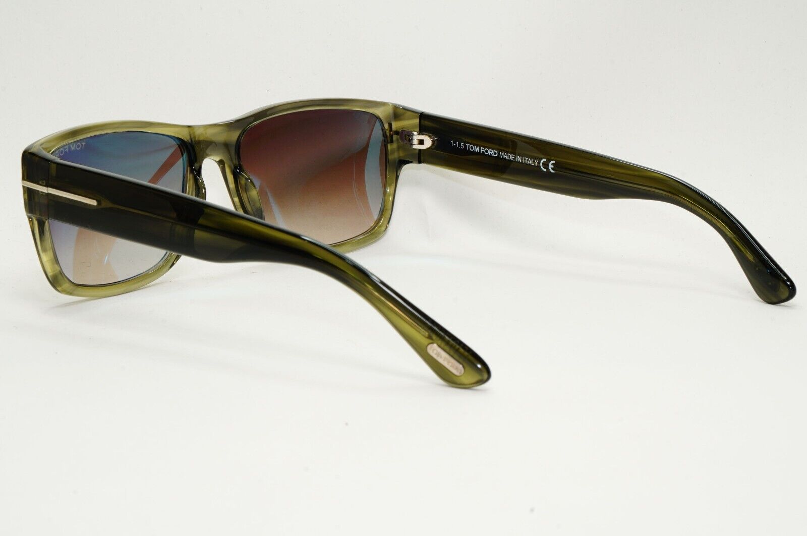 Tom Ford Sunglasses Mason Green Transparent Brown Grad FT0445 TF 445 95K 56mm