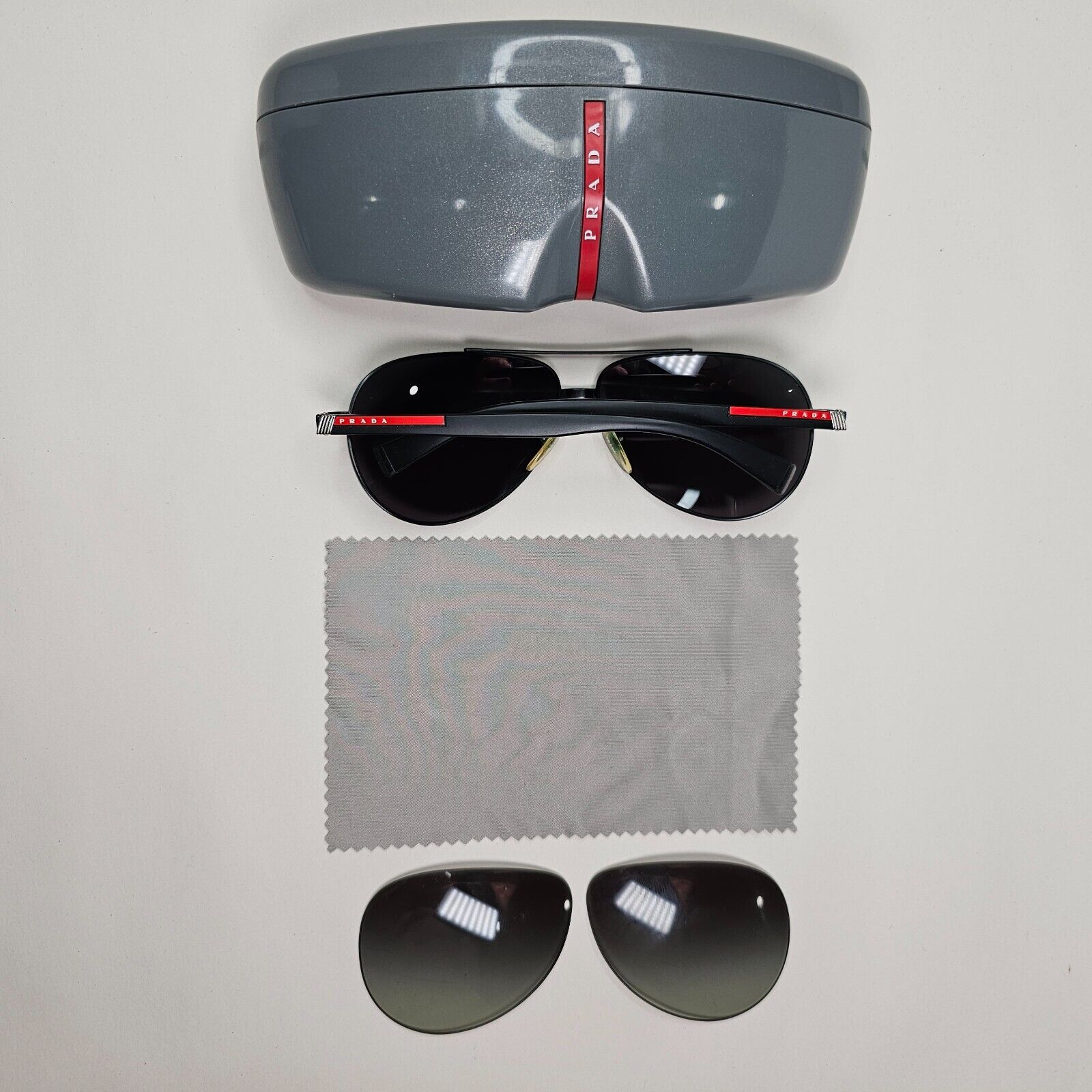 Prada Sunglasses 2012 Vintage Black Pilot PS51NS SPS 51N 1BO-3M1 63mm 120824