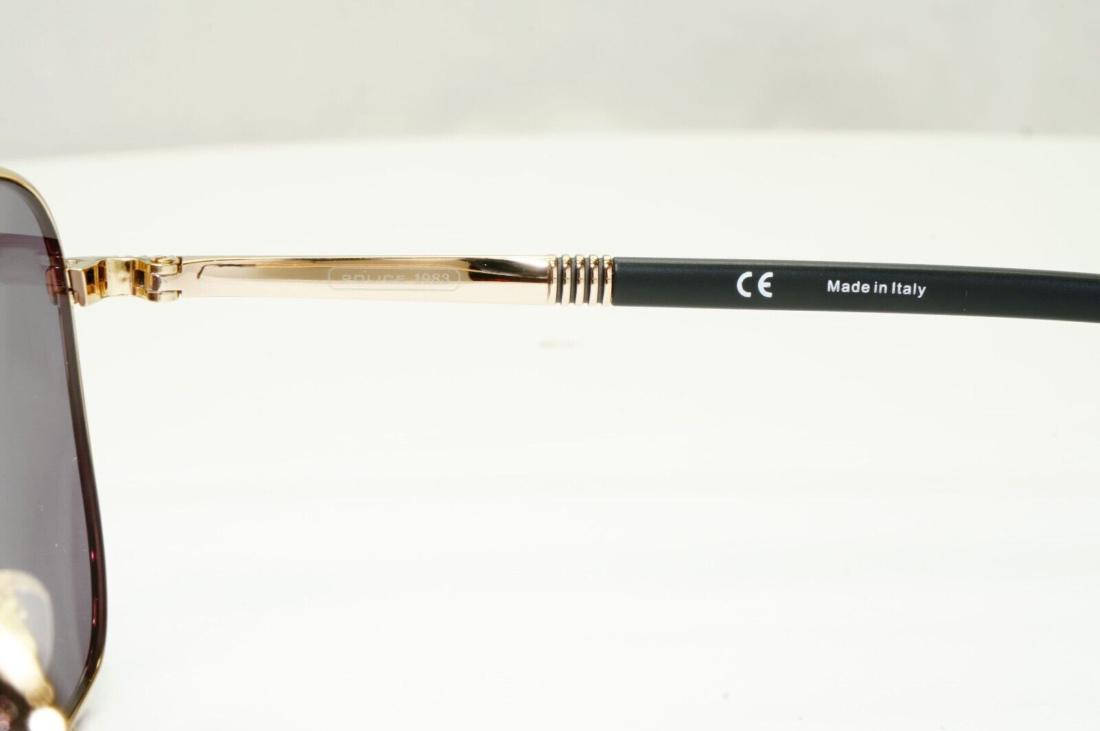 Police Black Gold Sunglasses Pilot Brow Bar Origins 44 SPL D43 COL 0302 61mm