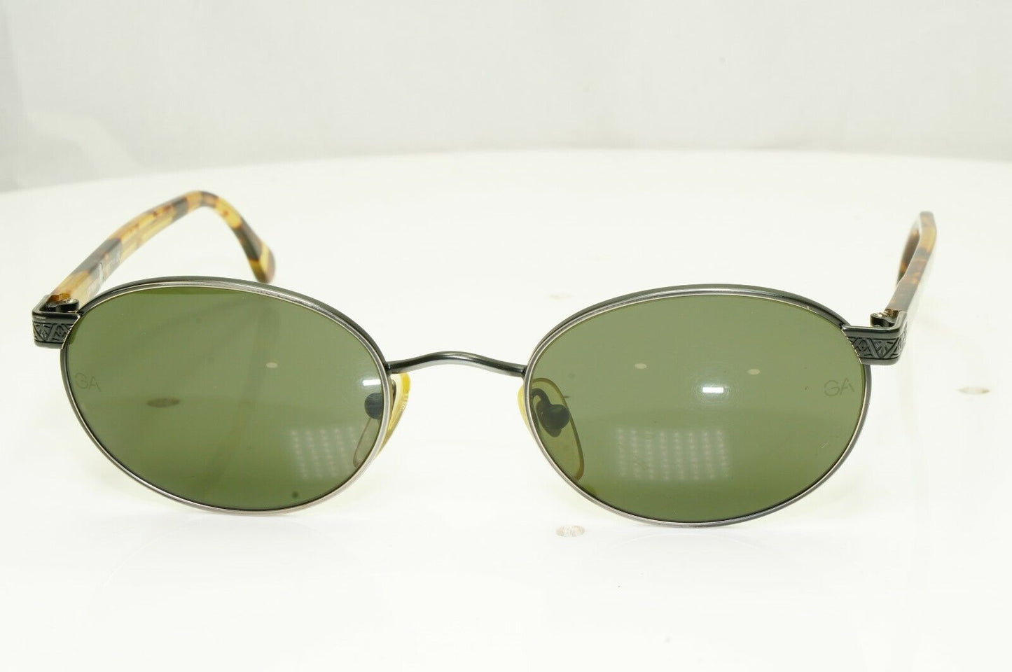 Giorgio Armani 1997 Vintage Sunglasses Gunmetal Brown Green Men 633 840 51mm