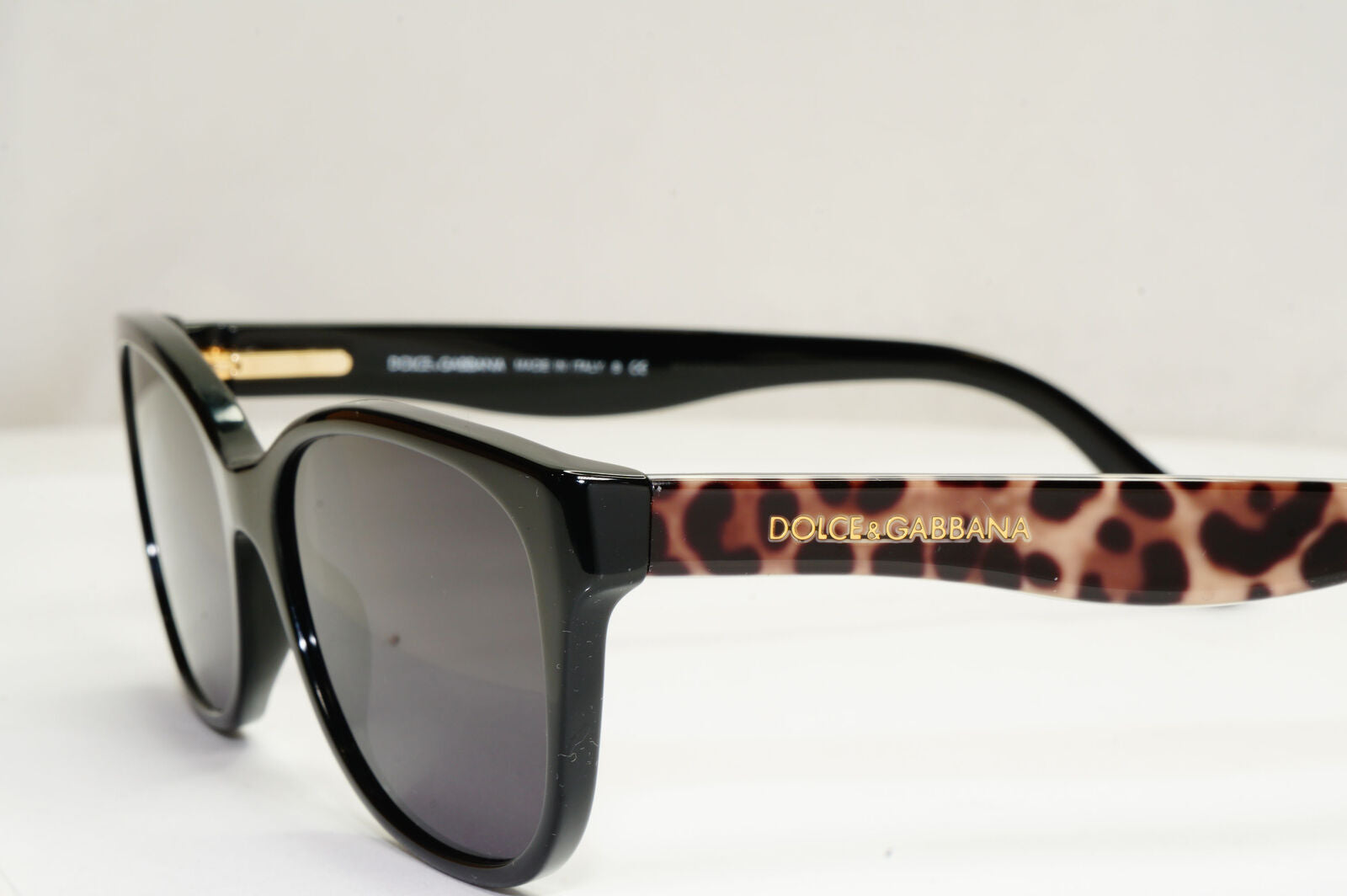 Dolce & Gabbana Leopard Sunglasses Black Brown Animal Print DG 3136 2525 250123