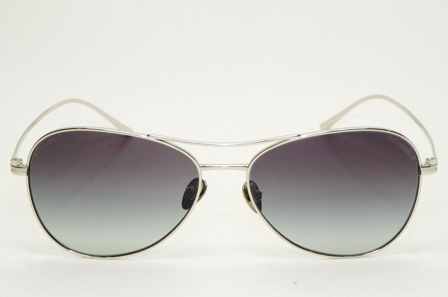 Chanel Sunglasses Titanium Silver Pilot Grey Gradient Metal 4259-T c.124/S6 56mm