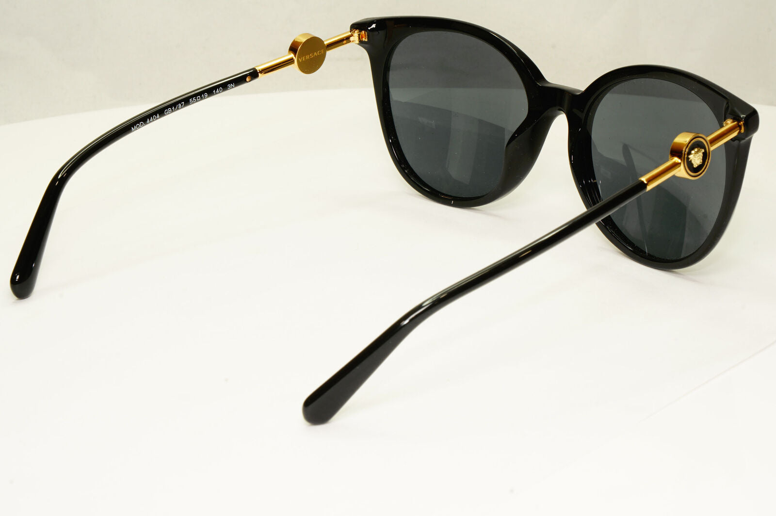 Versace Sunglasses Black Gold Medusa Grey Square MOD VE 4404 GB1/87 55mm