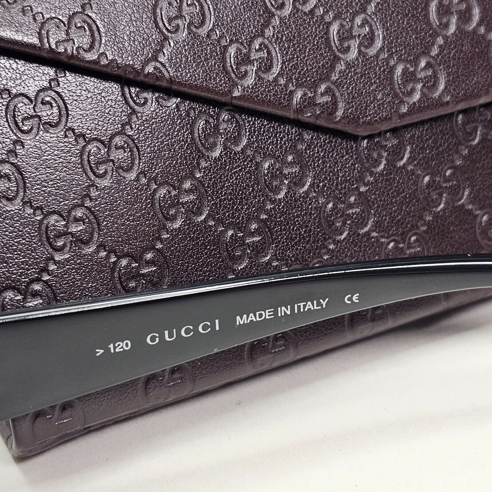 Gucci Sunglasses 1998 Vintage Olive Brown Rectangle GG 2456/S E8K 55mm 050824