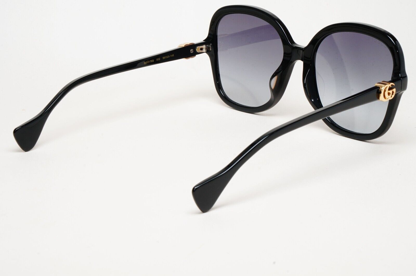 Gucci Sunglasses Oversized Grey Gradient Large Square Gold GG1178S 002 56mm