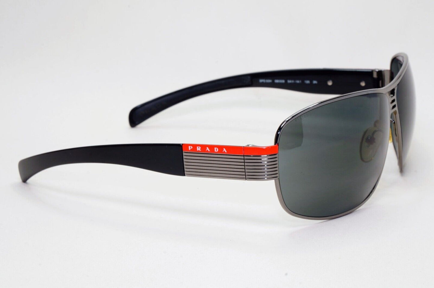Prada Sunglasses 2006 Vintage Gunmetal Black Pilot PS50HS SPS 50H 5AV-1A1 041124