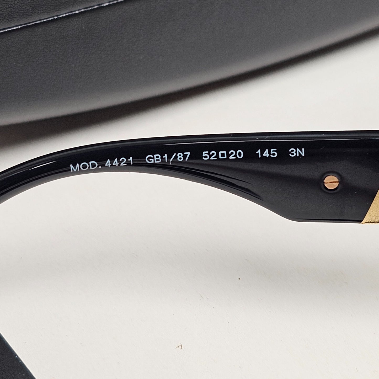 Versace Sunglasses Black Gold Meander Square MOD VE 4421 GB1/87 52mm