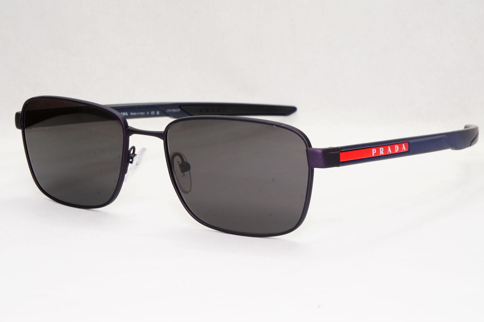 Prada Sunglasses Blue Navy Dark Square Red Stripe PS54OV VPS 54O UR7-1O1 55mm