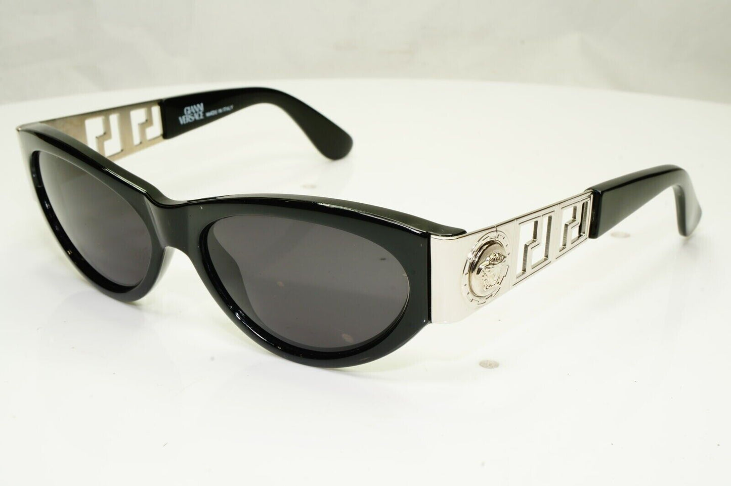 Gianni Versace Sunglasses 1996 Vintage Black Silver Medusa MOD 492 COL N52