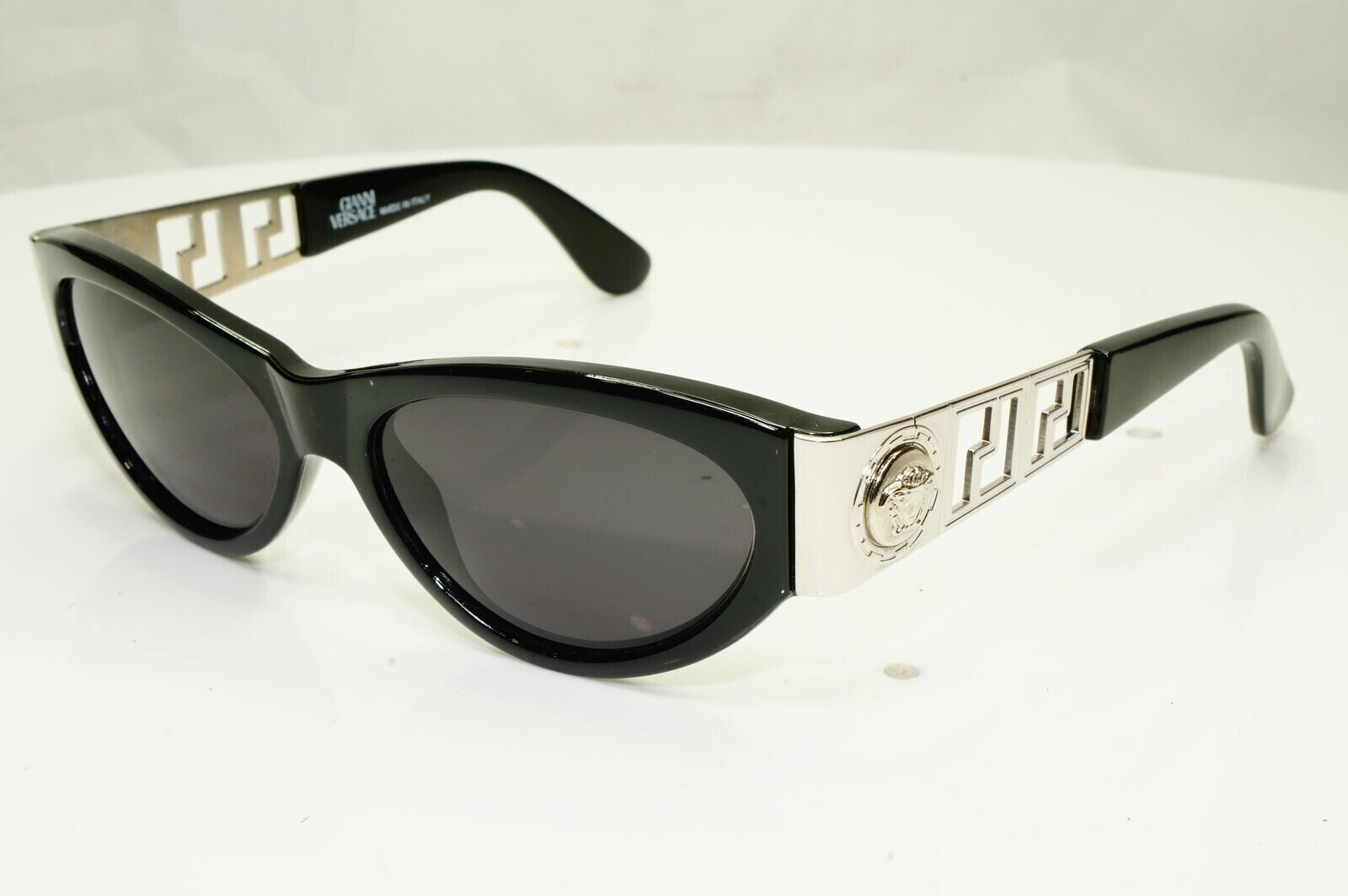 Gianni Versace Sunglasses 1996 Vintage Black Silver Medusa MOD 492 COL N52