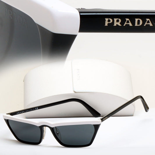 Prada Sunglasses 2018 Ultravox Black White Slim PR19US SPR 19U YC4-5S0 200225