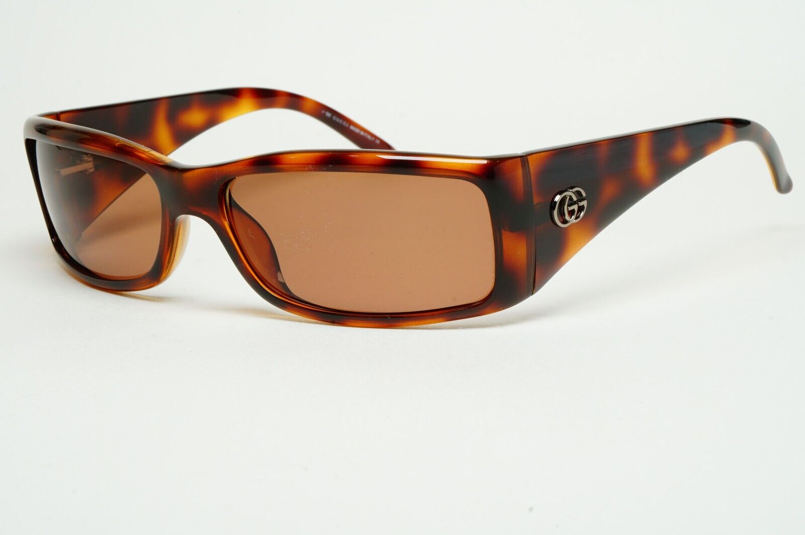 Gucci Sunglasses 1999 Vintage Brown Tortoise Wrap GG 2493/S 583 050225