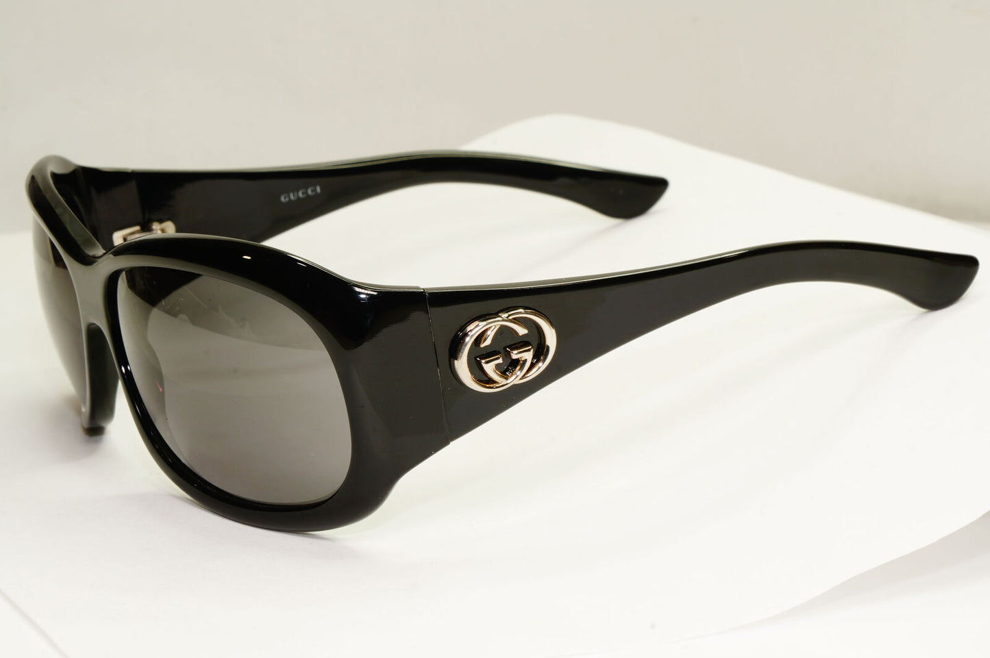 Gucci 2007 Sunglasses Vintage Black Silver Square GG 2966/S 807BN 071222