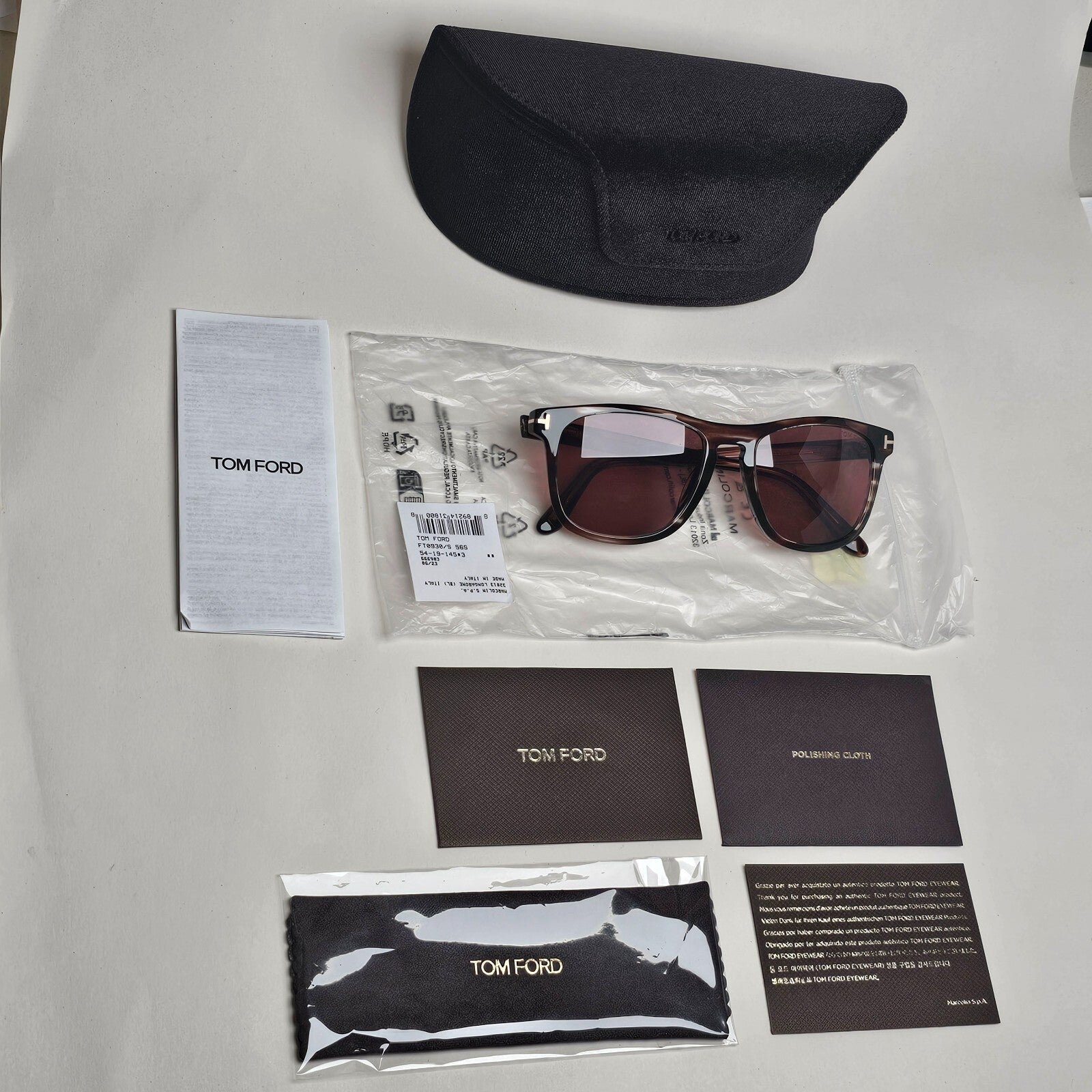 Tom Ford Sunglasses Gerard-02 Square Brown Tortoise Pink Bordo FT0930 TF 930 56S