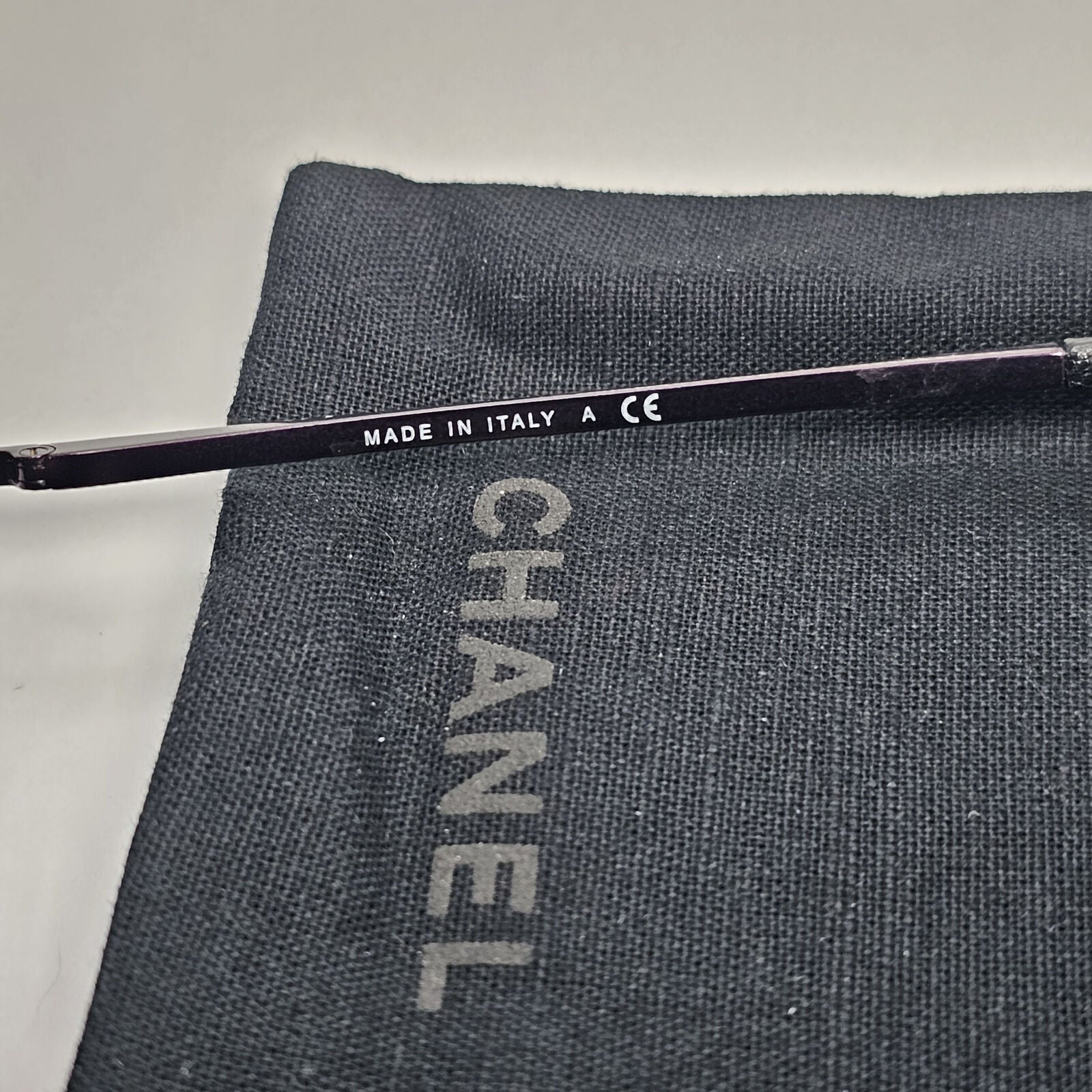 Chanel Sunglasses Grey Mauve Dark Purple Leather Pilot 4189-T-Q c.467/C1